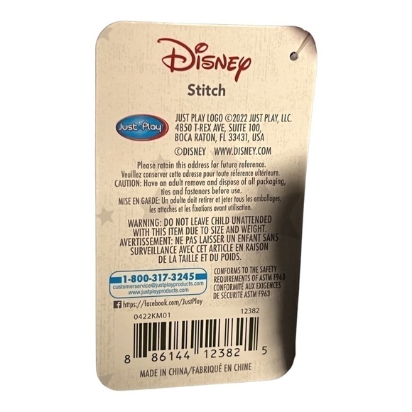 STITCH patriotic plush star headband red/white stripe shorts 11” - Picture 4 of 7